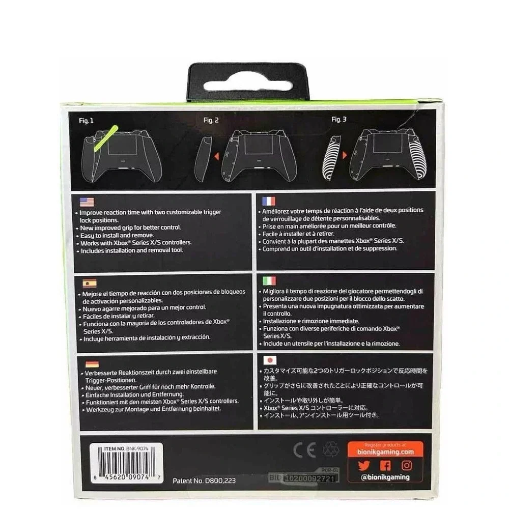 Bionik‎ QuickShot Pro Xbox Series X/S Controller Grip Enhancer Gaming Accessory